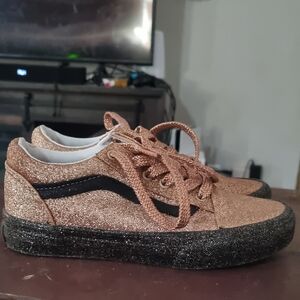 Sparkly Gold and Black Vans